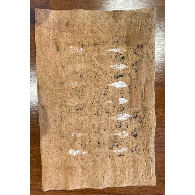 Brown 1960s Painted Bark Cloth Papua New Guinea For Sale - Image 8 of 10