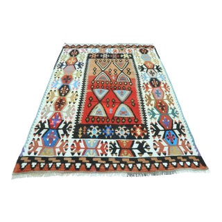 Vintage Turkish Konia Small Kilim Rug For Sale