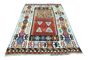 Vintage Turkish Konia Small Kilim Rug