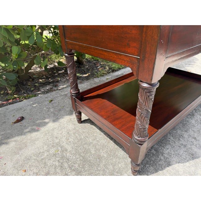 Vintage Ralph Lauren Mahogany Two Tier Server For Sale - Image 10 of 12