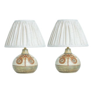 Erika Ceramic Table Lamps by Noomi Backhausen for Soholm, 1960, Set of 2 For Sale