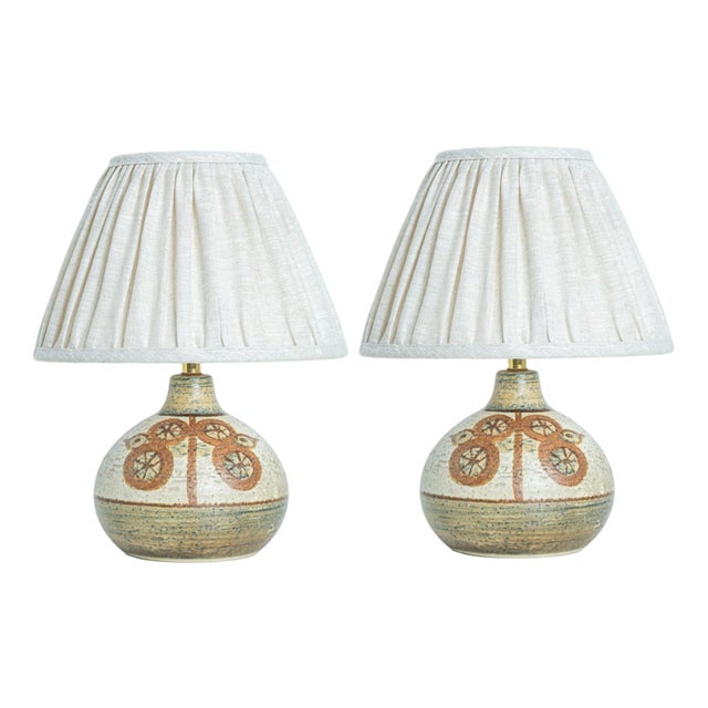 Erika Ceramic Table Lamps by Noomi Backhausen for Soholm, 1960, Set of 2 For Sale