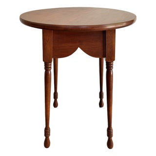 Antique Round Top Tavern Side Table For Sale