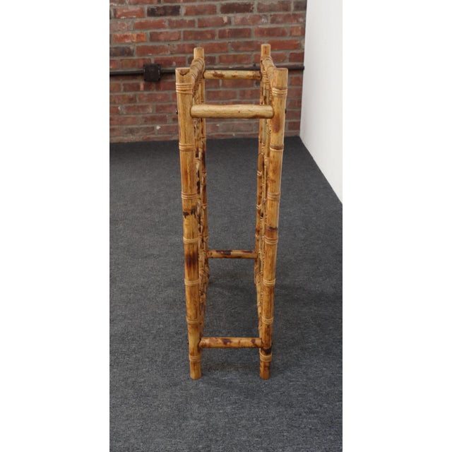 Vintage Bamboo and Rattan 24 Bottle Tabletop of Floor Wine Rack / Stand For Sale In New York - Image 6 of 18