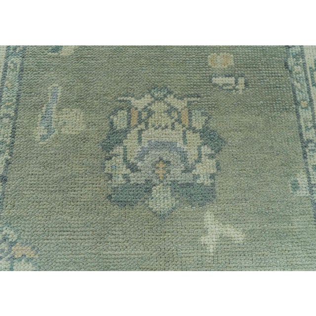 Turkish Turkish Oushak Rug 2'9"x 9'6" #19046 For Sale - Image 3 of 8