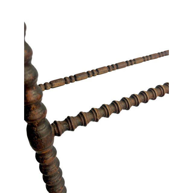Antique Bobbin-Turned Oak Blanket Stand / Towel Rack, Early 20th Century For Sale - Image 13 of 16