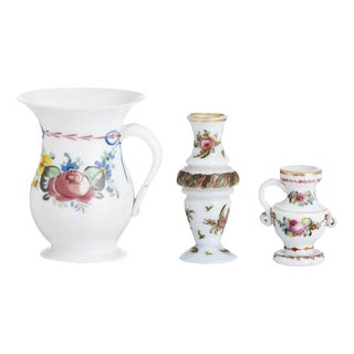 Glass and Crystal Jugs and Mug Set by La Granja, 19th Century, Set of 3 For Sale