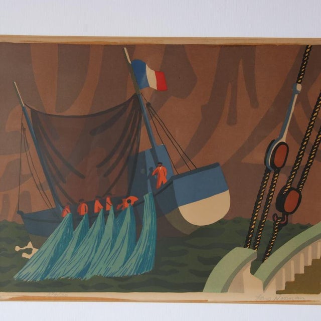 Lars Norrman, Composition, 1950s, Lithograph, Framed For Sale - Image 9 of 9