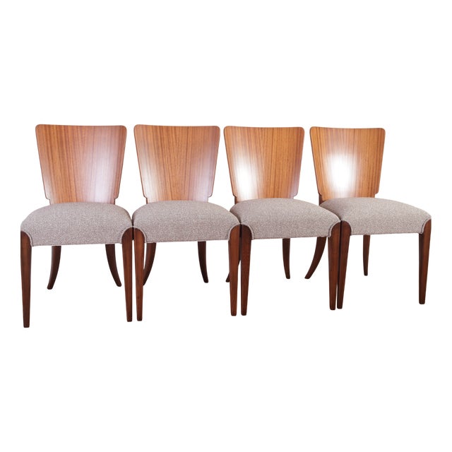 Dining Chairs by Jindrich Halabala for Up Zavody, 1950s, Set of 4 For Sale