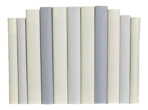 Decorative Books - Light Mist Paper Wrapped Book Bundle - 1 Foot of Grey Books