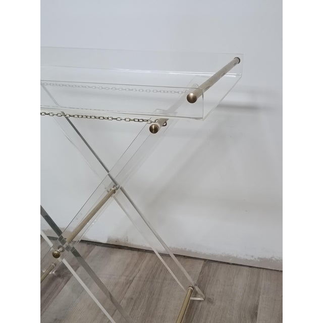 Vintage Folding Side Table, Italy, 1970s For Sale - Image 3 of 8