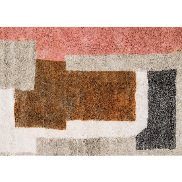 Rose Premium Hand-Knotted Moroccan Wool Rug | 12'5" X 8'9" | One of a Kind For Sale - Image 8 of 9