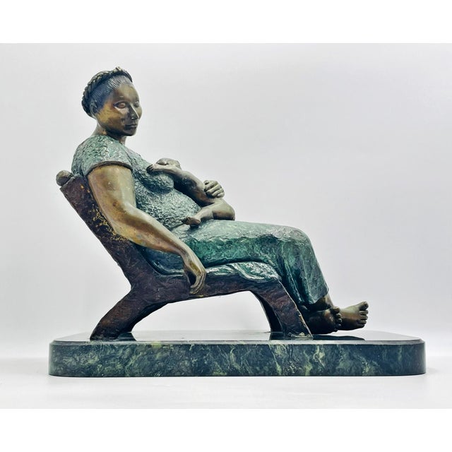 Metal Mother and Child – Bronze Sculpture by Martin González Perez, Signed & Numbered For Sale - Image 7 of 18