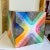 Postmodern Six Sided Cube Sculpture, Acrylic on Wood by Cecily Hangen For Sale In New York - Image 6 of 10