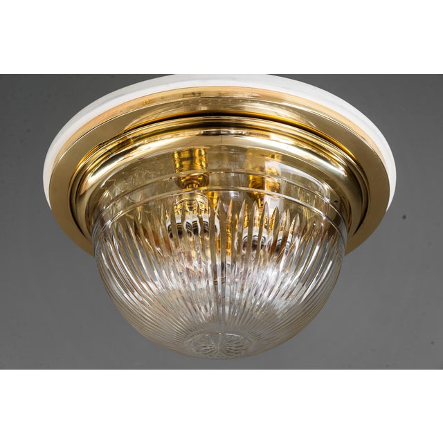 Art Deco Ceiling Lamp with Cut Glass Shade Vienna, Austria, 1920s For Sale - Image 18 of 18