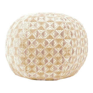 Scalamandre 12" Ball Parlor Velvet Ball Pillow in Butter Pecan For Sale