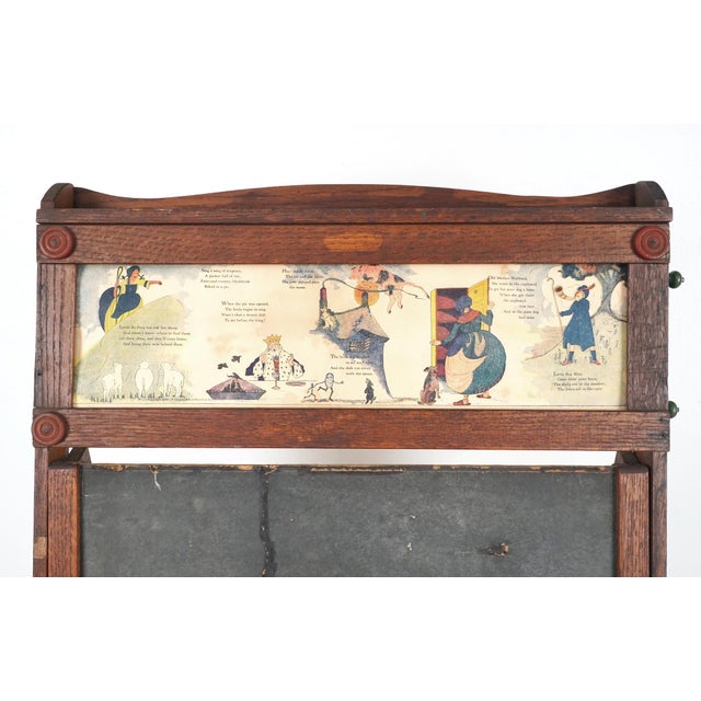 1920s Antique Litho Plate Educational Scroll Blackboard For Sale - Image 6 of 14