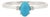 Oval Cut Turquoise & Diamond Solitaire Three Stone Ring in 14k Gold Size 8 For Sale