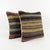 Mid-Century Modern Anatolian Kilim Pillow Cover 24'' X 25'' - Set of Two For Sale - Image 3 of 4