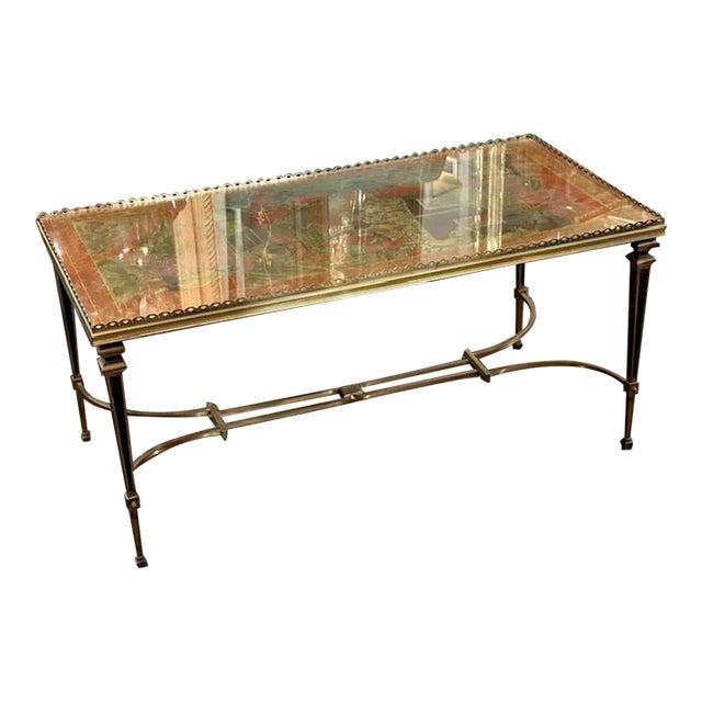 Mid 20th Century Maison Jansen Brass Coffee Table For Sale