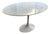 Attributed Knoll Saarinen 78" Oval Dining Table — White Marble Top For Sale