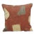 Vintage Applique Raffia Brown and Rust Kuba Decorative Pillows Matisse Style For Sale