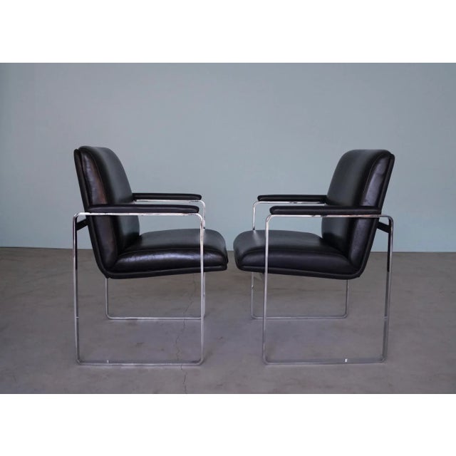 1960s Mid-Century Modern Chrome Chairs - A Pair For Sale - Image 5 of 12
