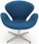 Late 20th Century Set of 4 Arne Jacobsen Fritz Hansen Blue Boiled Wood Upholstery Swan Chairs For Sale - Image 9 of 12