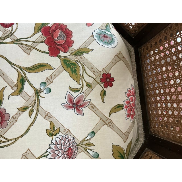 Pair of Vintage Cane‑Back Floral Rocking Armchairs For Sale - Image 12 of 12