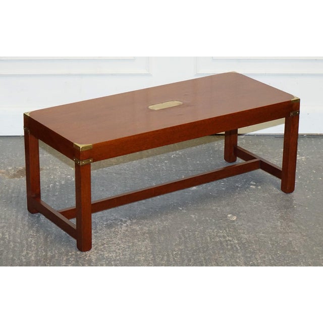 Restored Harrods Kennedy London Military Campaign Coffee Table A handsome restored Harrods Kennedy London military...