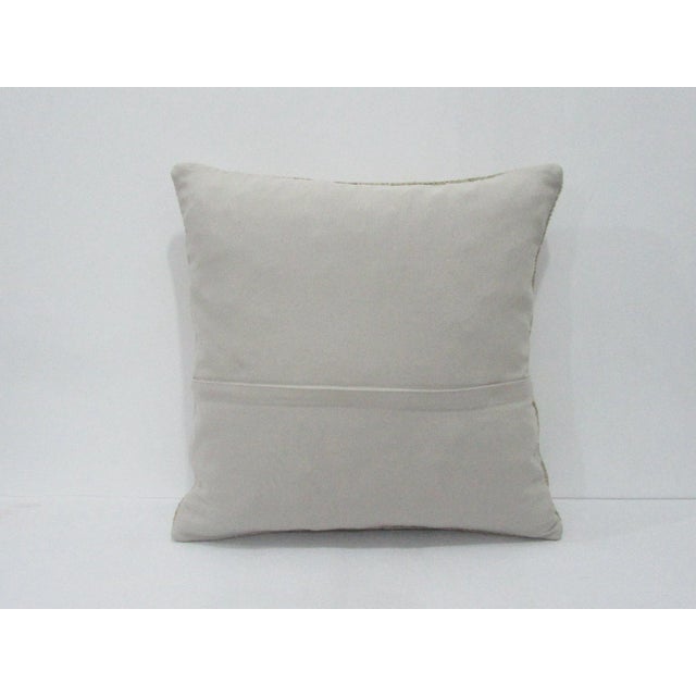 Traditional Ivory Turkish Pillow Cover For Sale - Image 3 of 4