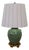 Vintage Marbro Celadon Green Porcelain Lotus Flower Ginger Jar Lamp 30" For Sale