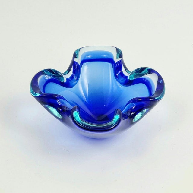 Mid-Century Sommerso Murano Glass Catchalls by Flavio Poli for Seguso, Italy, 1960s, Set of 2 For Sale - Image 7 of 10