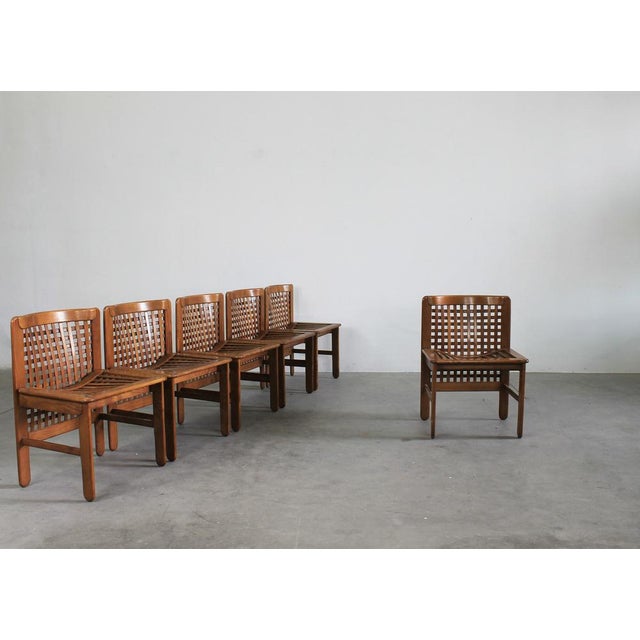 Mid-Century Modern Transenna Chairs by Titina Ammannati and Giampiero Vitelli for Pozzi & Verga, 1970s, Set of 6 For Sale - Image 3 of 18