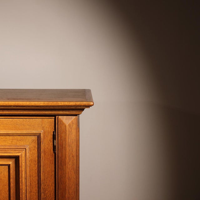 Wood Brutalist Oak 2-Door Sideboard, Germany, 1970s For Sale - Image 7 of 11