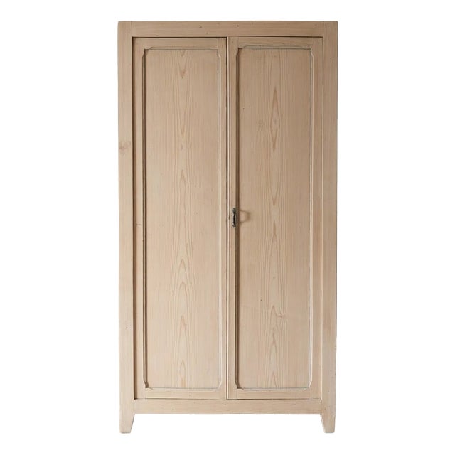 Vintage Parisian Wardrobe in Fir, 1950s For Sale
