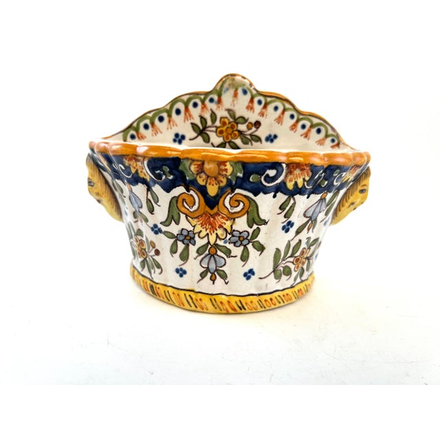 Earthenware Vase from Desvres, 1890s For Sale - Image 3 of 8