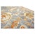 Blue Indian Sultanabad Silk 6x6 Blue, Orange & Ivory Handmade Square Area Rugs #1143145 For Sale - Image 8 of 14