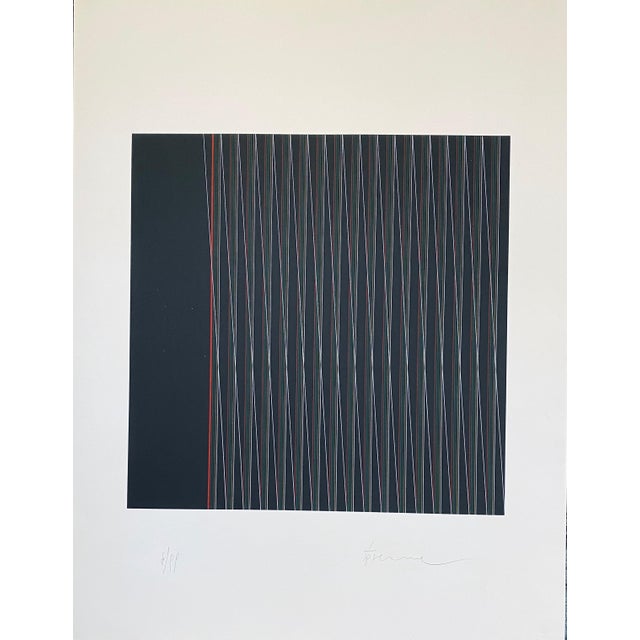 Op Art Attilio Taverna, Italian Kinetic Op Art Attilio Taverna Silkscreen Lithograph Print Light Artist, 1981 For Sale - Image 3 of 8