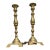 Pair Vintage Mid Century Brass 12" Tall Neoclassical Baluster Style Candlestick/Candle Holder For Sale
