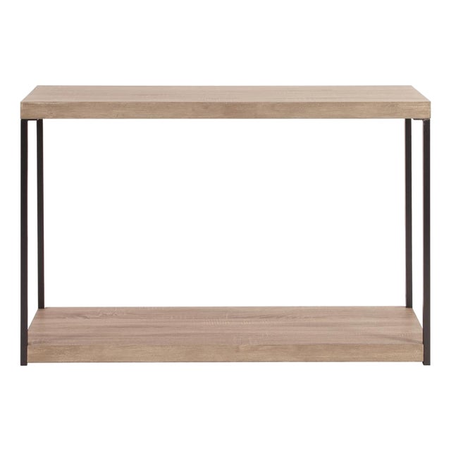 Wood & Metal Console Table For Sale