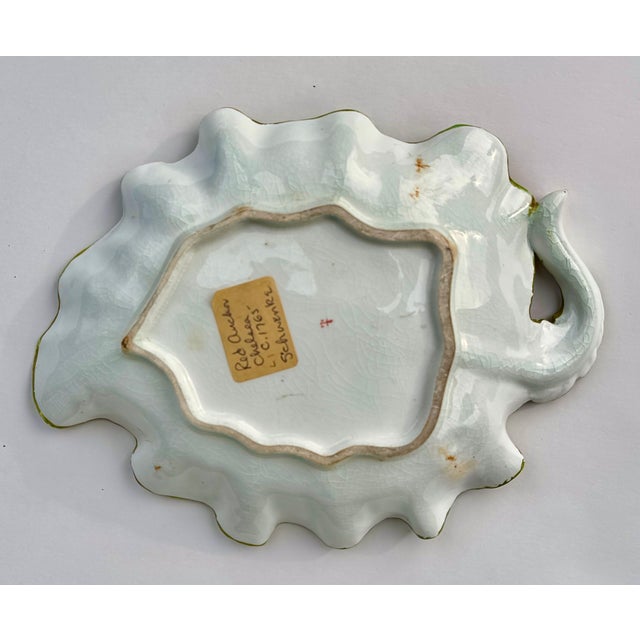 Ceramic Chelsea Porcelain Leaf Form Dish, Red Anchor Period Circa 1755 For Sale - Image 7 of 16