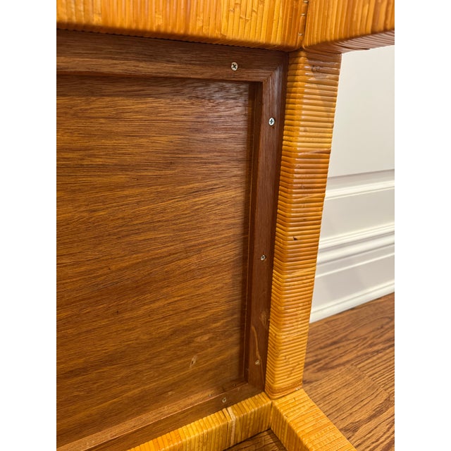 Bielecky Brothers Cane Rattan Console Desk For Sale - Image 12 of 16