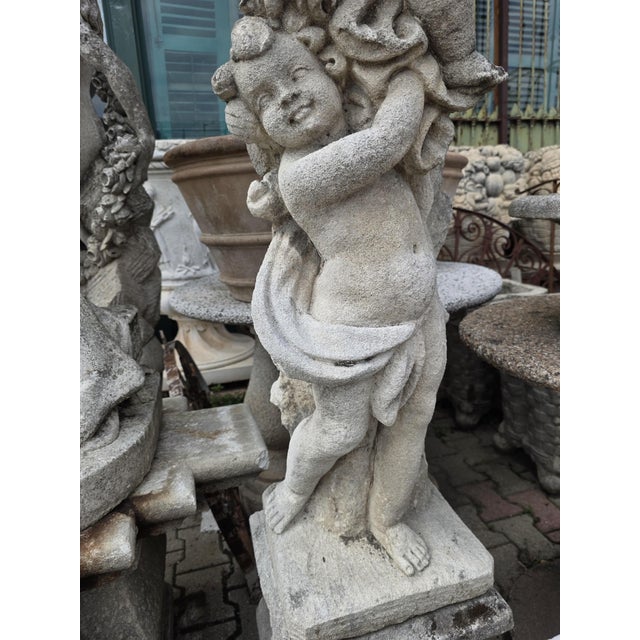 1920s Putti Group in Vicenza Stone, 1920s For Sale - Image 5 of 6