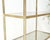 Pair Decorative Brass Smoked Glass 4 Tier Shelves Vitrines Etageres Displays