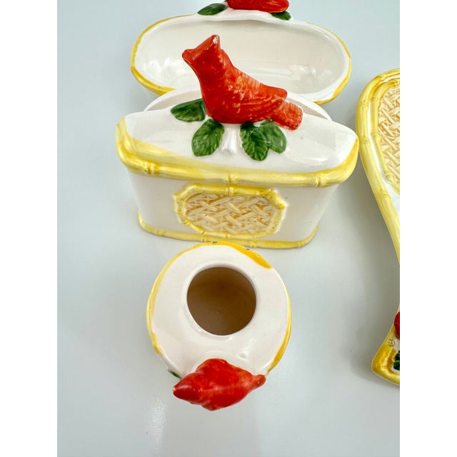 Rustic European 1960s Mid-Century Hand Painted Kitchen Decor, Set of 4 For Sale - Image 3 of 10