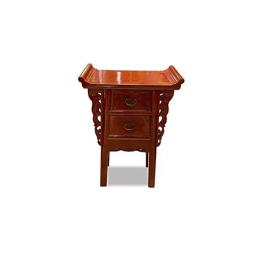 Chinese 1980s Asian Hand Carving Wing Side Table For Sale - Image 3 of 7