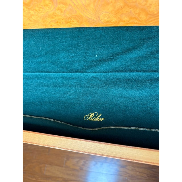 1980s Baker Furniture Biedermeier Style Burl Wood Chest of Drawers For Sale - Image 11 of 11