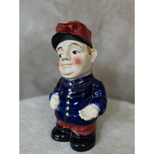19th Century Earthenware Postman Pitcher, 1890s For Sale - Image 5 of 11