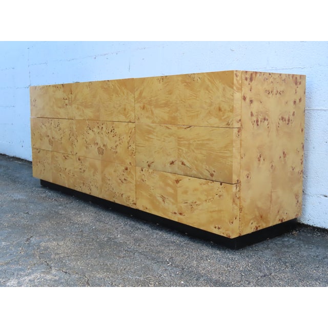 Mid-Century Modern Mid Century Modern Hollywood Regency Burlwood Dresser 6383 For Sale - Image 3 of 18